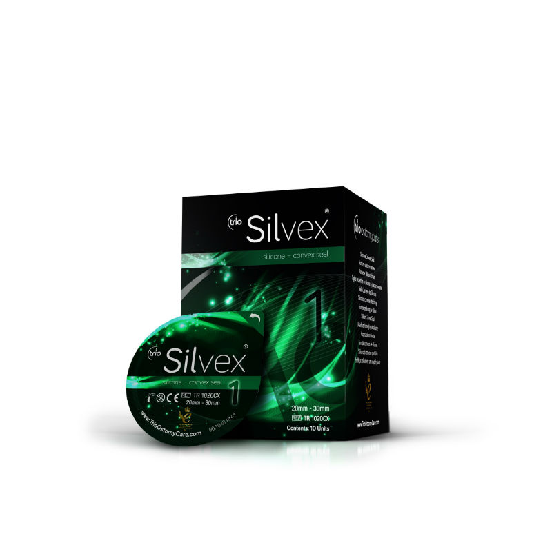 Trio Silvex Silicone Convex Ostomy Seals 20 - 30mm (Pack ...
