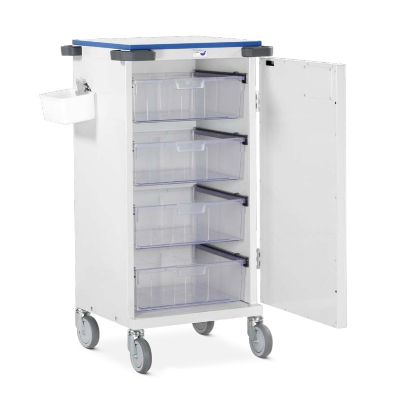 Bristol Maid 4Tray Unit Dosage Trolley MedicalSupplies.co.uk