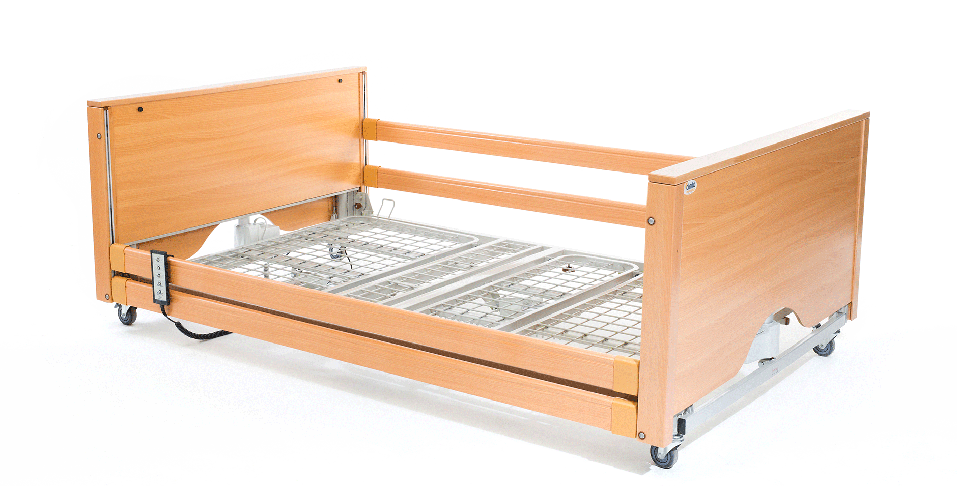 Four section profiling adjustments of the Alerta Encore Bariatric Low Bed Four section profiling adjustments of the Alerta Encore Bariatric Low Profiling Bed