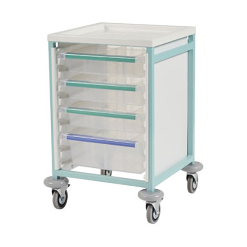 Bristol Maid LowLevel SingleColumn Caretray Trolley with Three Deep