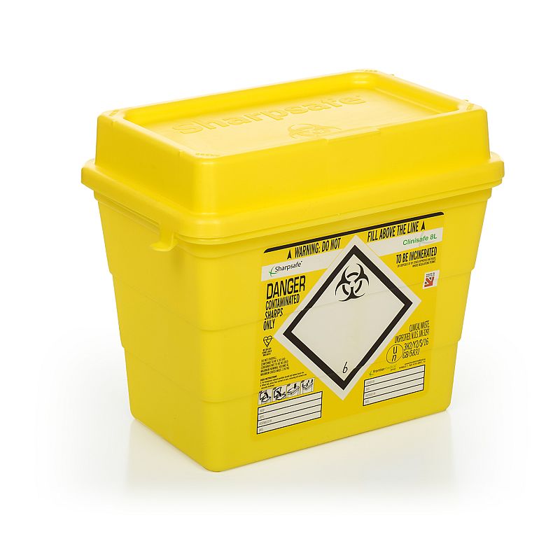 Clinisafe 8.5L Infectious Waste Bin 20pk MedicalSupplies.co.uk