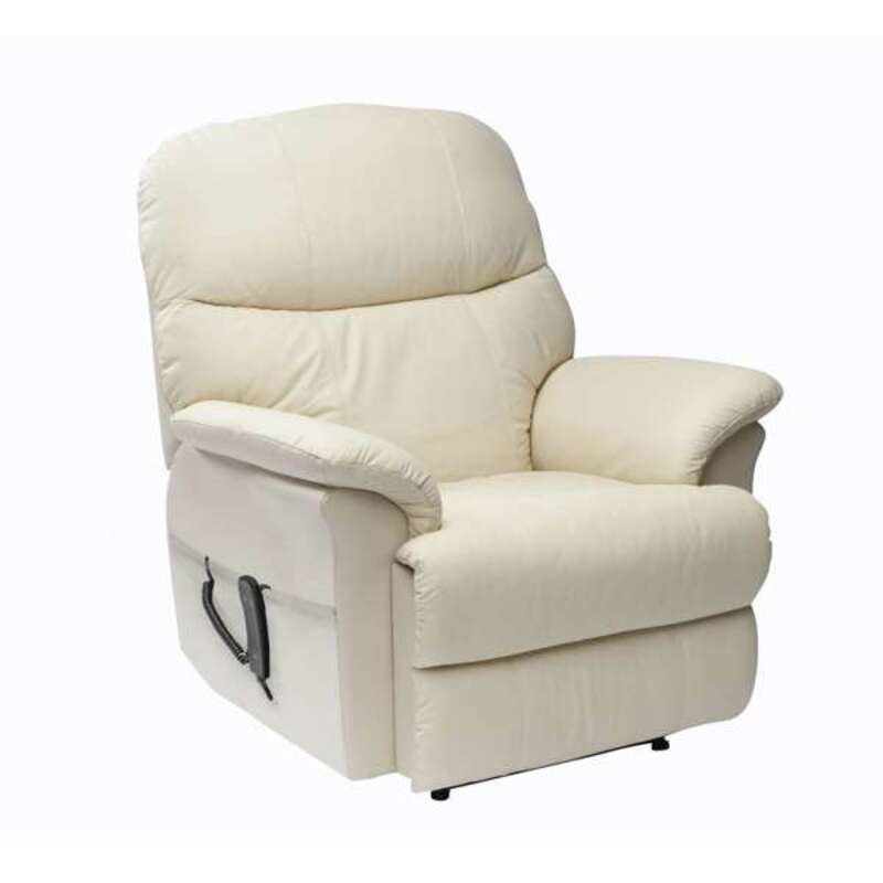 Leather dual on sale motor riser recliner