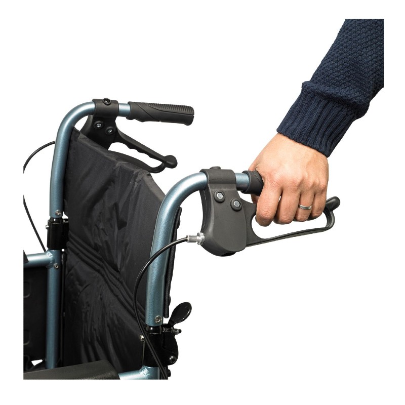 Days Wide Width Escape Lite Wheelchair features attendant-operated brakes