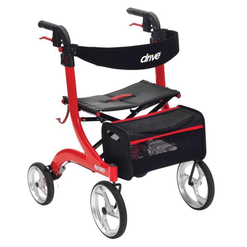 Drive Medical Red Nitro Rollator MedicalSupplies