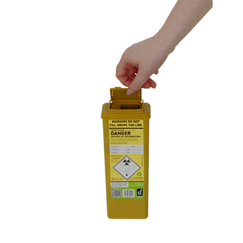 Sharpsguard Yellow 0.5L Sharps Container with Needle Remover (Case of