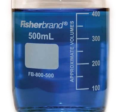 This bottle features graduations between 100ml to 400ml Detail of the Media Bottle Graduations