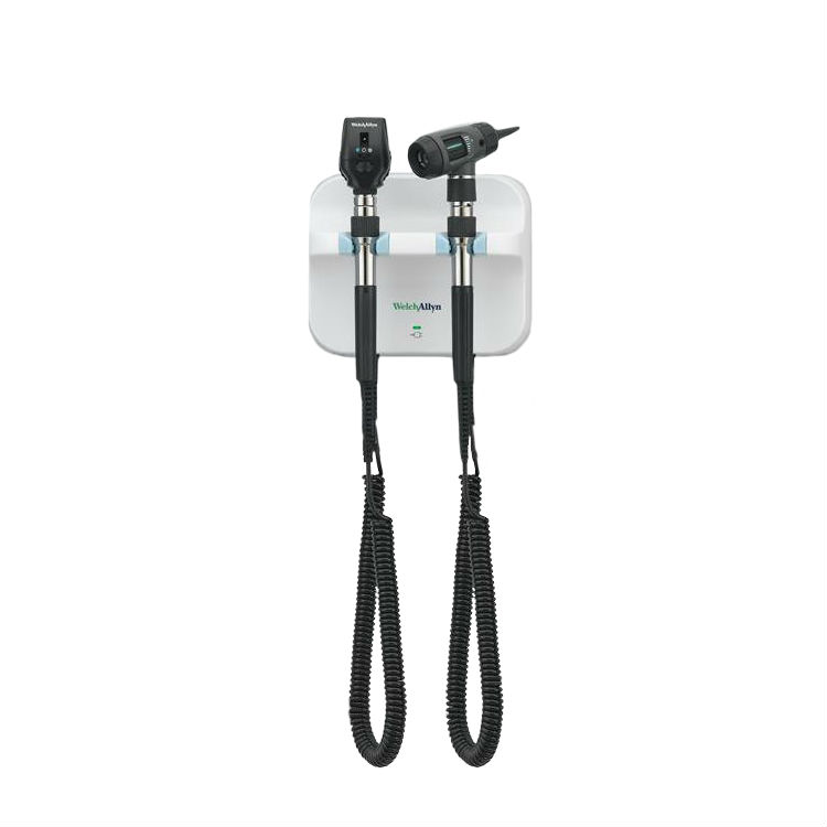 Welch Allyn Green Series Wall Diagnostic Set with F.O. Otoscope and