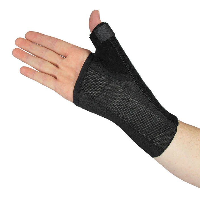 Tutore Per Polso Elastic Stabilising - Fascia Di Supporto Con Stecca In Alluminio - Per Distorsioni E Sforzi - Colore Nero, Taglia Large, Polso Sinistro