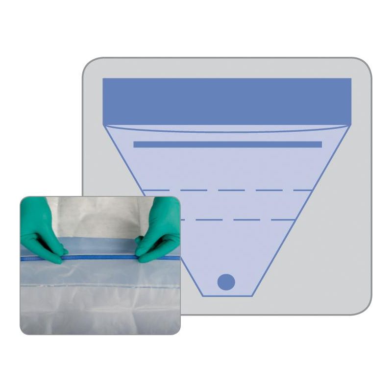 Medline Invisishield Fluid Drainage Pouch with Port (Pack of 40) MedicalSupplies.co.uk