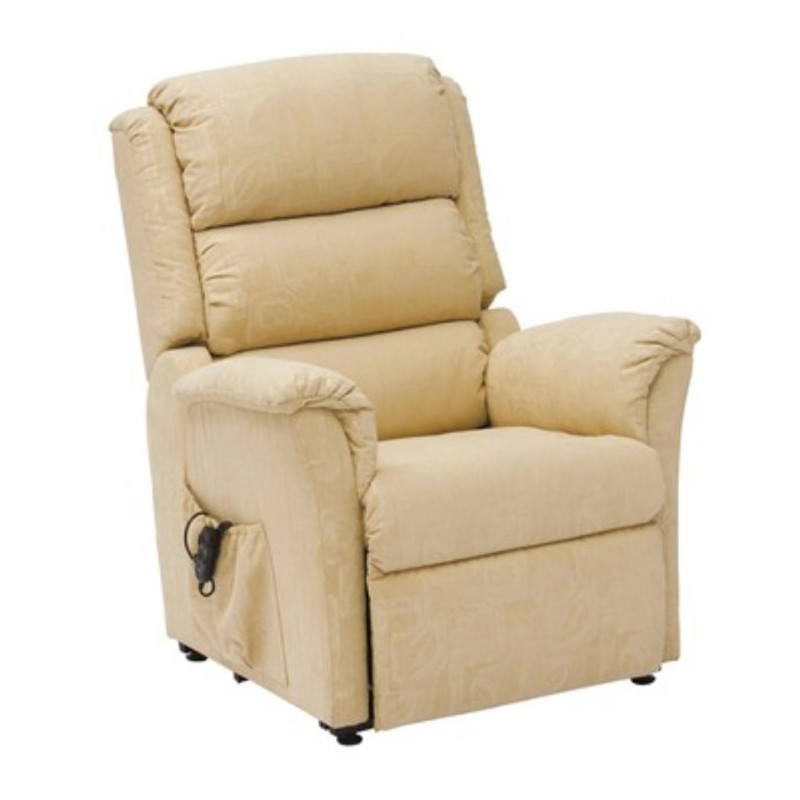 Cream leather hotsell riser recliner chairs