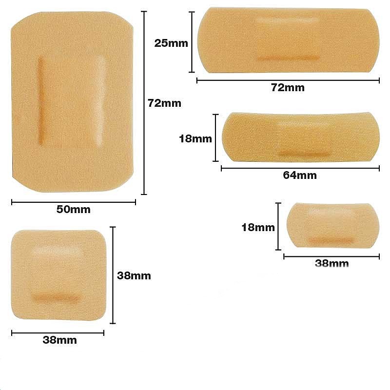The HypaPlast Plasters are available in five different sizes