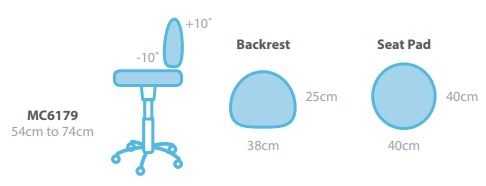 seers high round medical chair dimensions