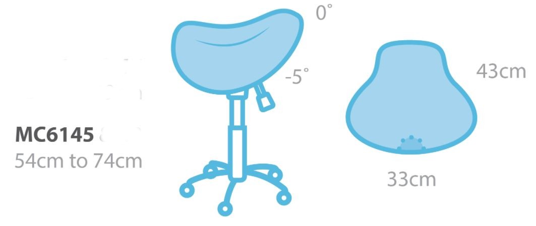 seers medical high ergonomic saddle stool dimensions