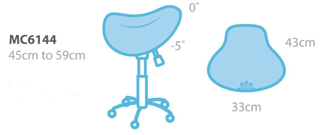 seers medical standard ergonomic saddle stool dimensions