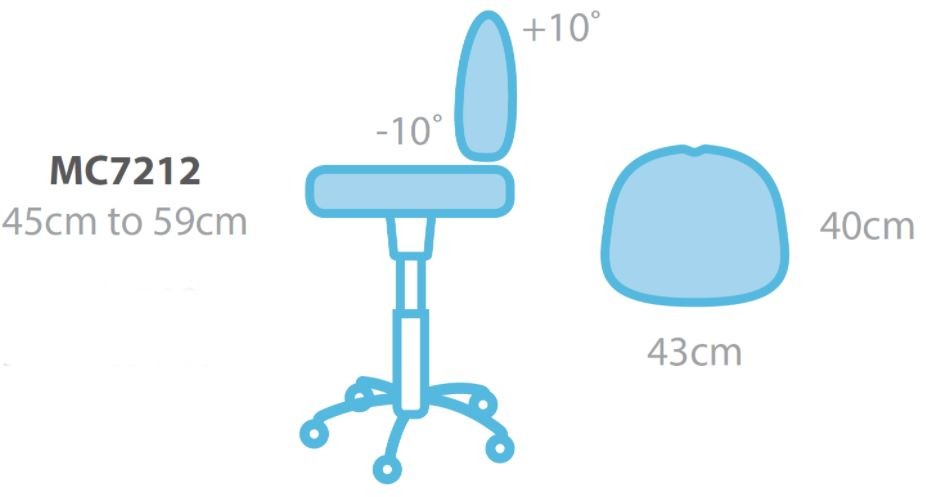 seers standard contoured medical chair dimensions