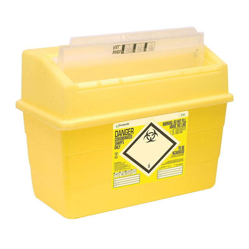 Sharpsafe 24L Protected Container 10 Pack MedicalSupplies.co.uk