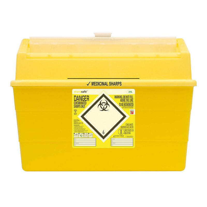 Sharpsafe 24L Sharps Container (15 Pack) MedicalSupplies.co.uk
