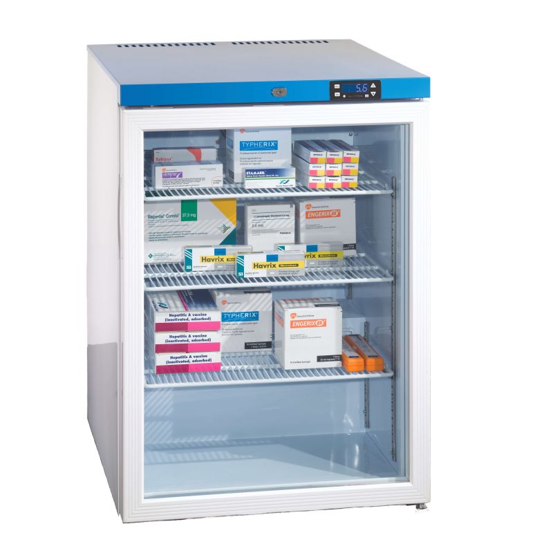 Sunflower Medical 150 Litre Glass Door Under Worktop Pharmacy Fridge