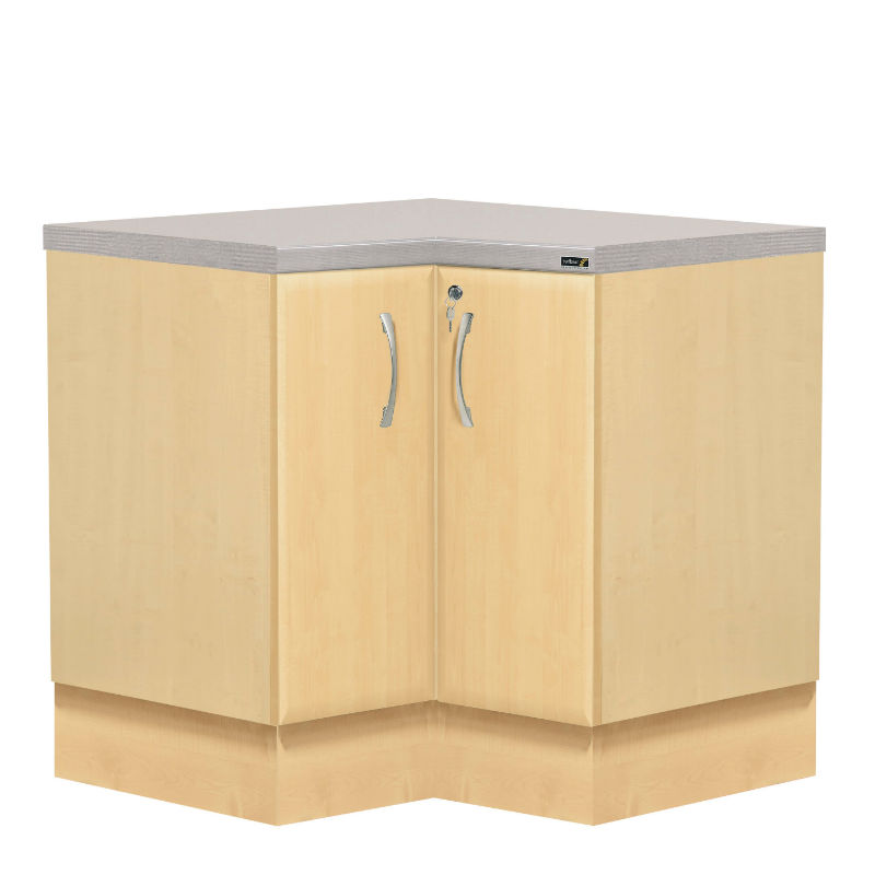 Sunflower Medical L-Shaped Corner Base Cabinet in Maple ...