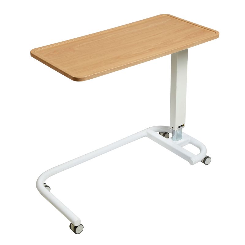 Sunflower Medical Beech Over Bed Table with CShaped Base and Recessed