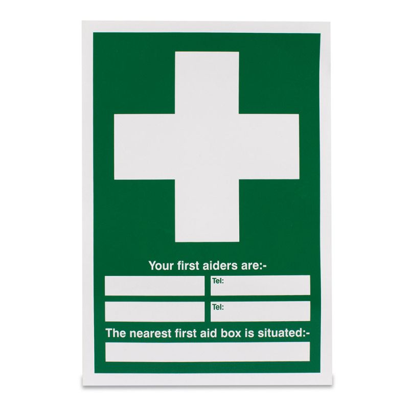 'Your First Aiders Are Located' Safety Sign - MedicalSupplies.co.uk