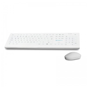 Purekeys White Infection Control Wireless Medical Keyboard and Mouse Combination Pack