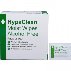 HypaClean Alcohol Free Moist Wipes (Pack of 100)