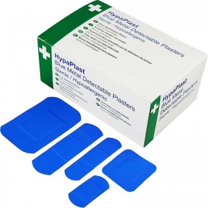 Safety First Aid HypaPlast Blue Metal Detectable Plasters (Pack of 100)