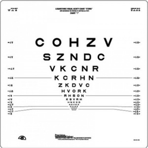 Precision Vision 3-Metre ETDRS LogMAR Chart (Chart 1 Revised)