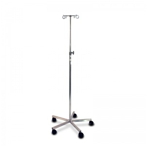Bristol Maid Four-Hook Stainless Steel Mobile Infusion Stand