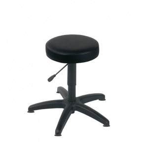Sunflower Medical Black Gas-Lift Stool with Glides