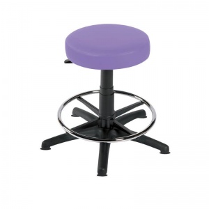 Sunflower Medical Lilac Gas-Lift Stool with Foot Ring and Glides