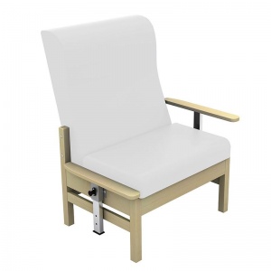 Sunflower Medical Atlas White High-Back Vinyl Bariatric Patient Armchair with Drop Arms