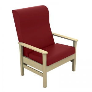 Sunflower Medical Atlas Red Wine High-Back Vinyl Bariatric Patient Armchair
