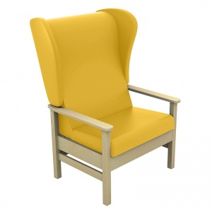 Sunflower Medical Atlas Primrose High-Back Vinyl Bariatric Patient Armchair with Wings