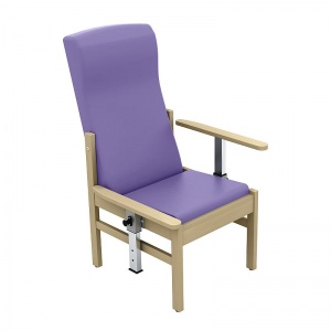 Sunflower Medical Atlas Lilac High-Back Vinyl Patient Armchair with Drop Arms