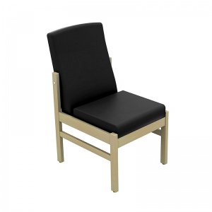 Sunflower Medical Atlas Black Low-Back Vinyl Patient Side Chair