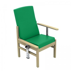 Sunflower Medical Atlas Green Mid-Back Vinyl Patient Armchair with Drop Arms