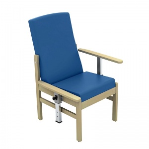 Sunflower Medical Atlas Navy Mid-Back Vinyl Patient Armchair with Drop Arms