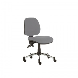 Sunflower Medical Grey Mid-Back Twin-Lever Intervene Consultation Chair with Chrome Base