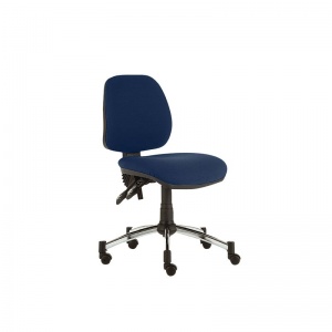 Sunflower Medical Navy Mid-Back Twin-Lever Intervene Consultation Chair with Chrome Base