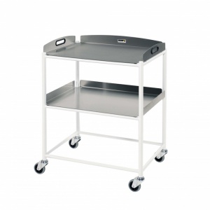 Sunflower Medical Dressing Trolley 66cm x 52cm x 86cm with Two Stainless Steel Trays
