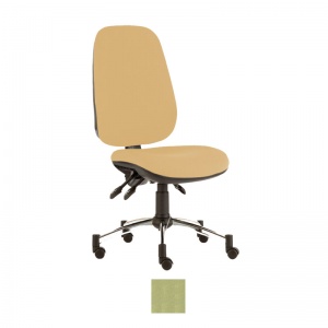 Sunflower Medical Pastel Green Deluxe Executive High-Back Three-Lever Intervene Consultation Chair with Chrome Base