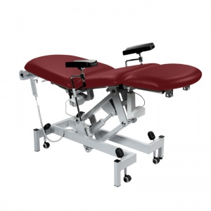 Sunflower Medical Red Wine Fusion Electric Phlebotomy Chair with Tilting Seat
