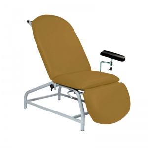 Sunflower Medical Walnut Fusion Fixed-Height Phlebotomy Chair with Adjustable Feet