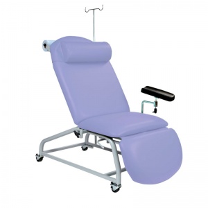 Sunflower Medical Lilac Fusion Fixed-Height Phlebotomy Chair with Locking Castors