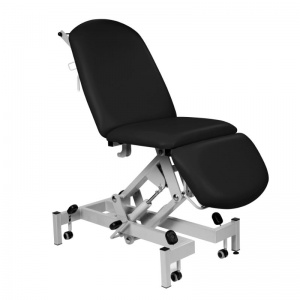 Sunflower Medical Black Fusion Hydraulic Height Treatment Chair with Single Foot Section