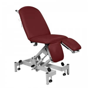 Sunflower Medical Red Wine Fusion Hydraulic Height Treatment Chair with Split Foot Section