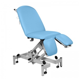 Sunflower Medical Sky Blue Fusion Hydraulic Height Treatment Chair with Split Foot Section