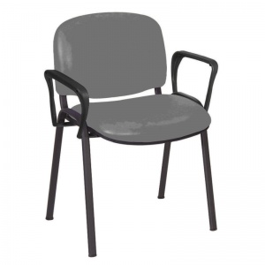 Sunflower Medical Grey Vinyl Galaxy Visitor Chair with Arms